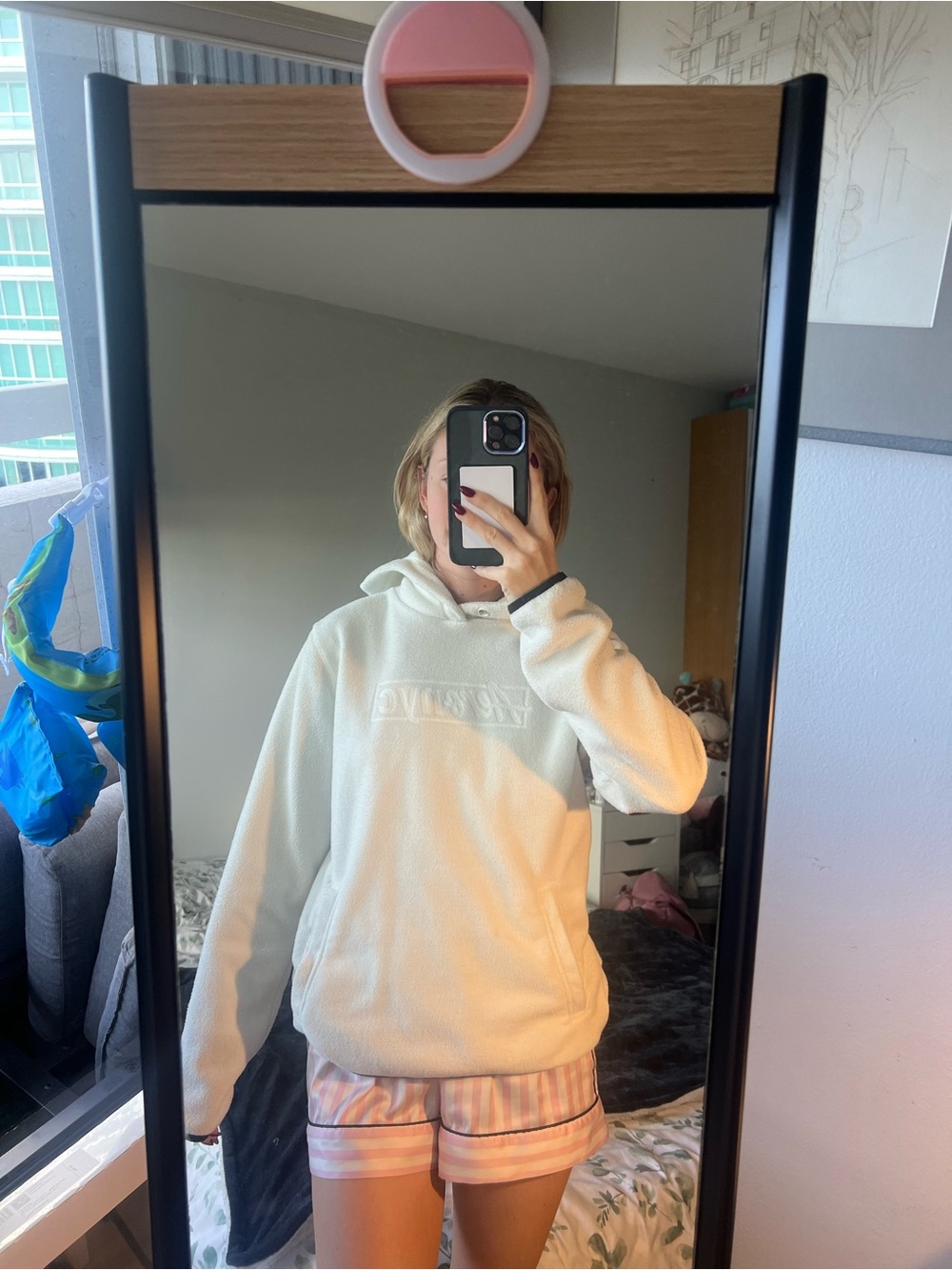 Aeropostale Cream Fleece Hoodie